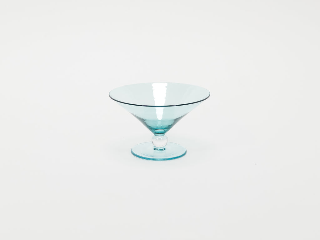 Transparent Green Martini Glass