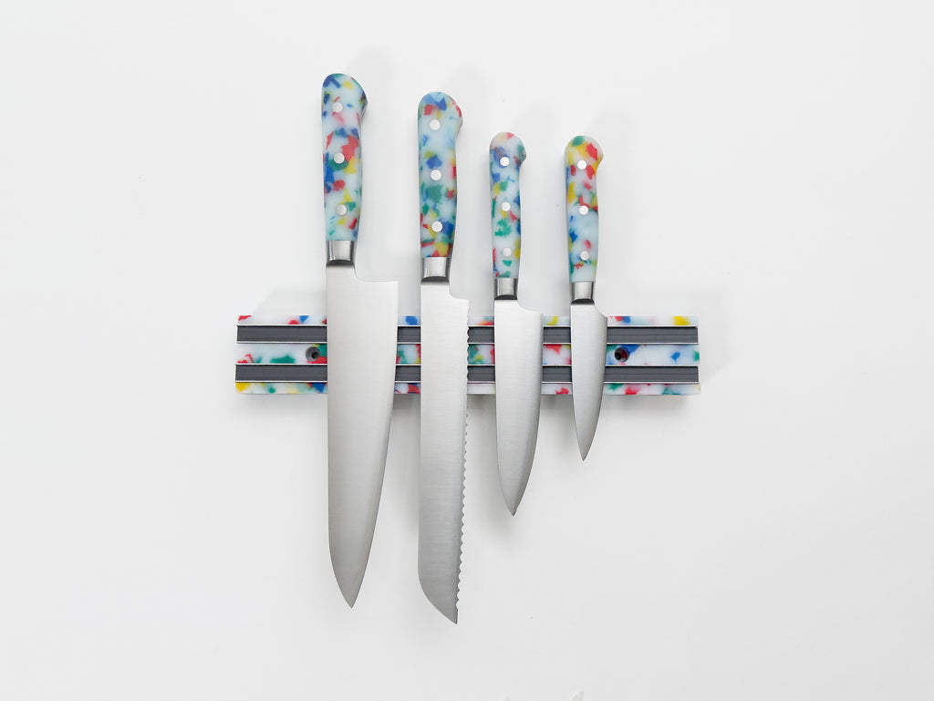 Multi Confetti Knife Set and Magnet