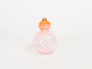 Transparent Orange Bubble Vase