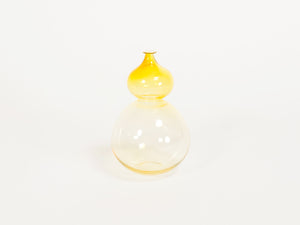 Transparent Yellow Bubble Vase