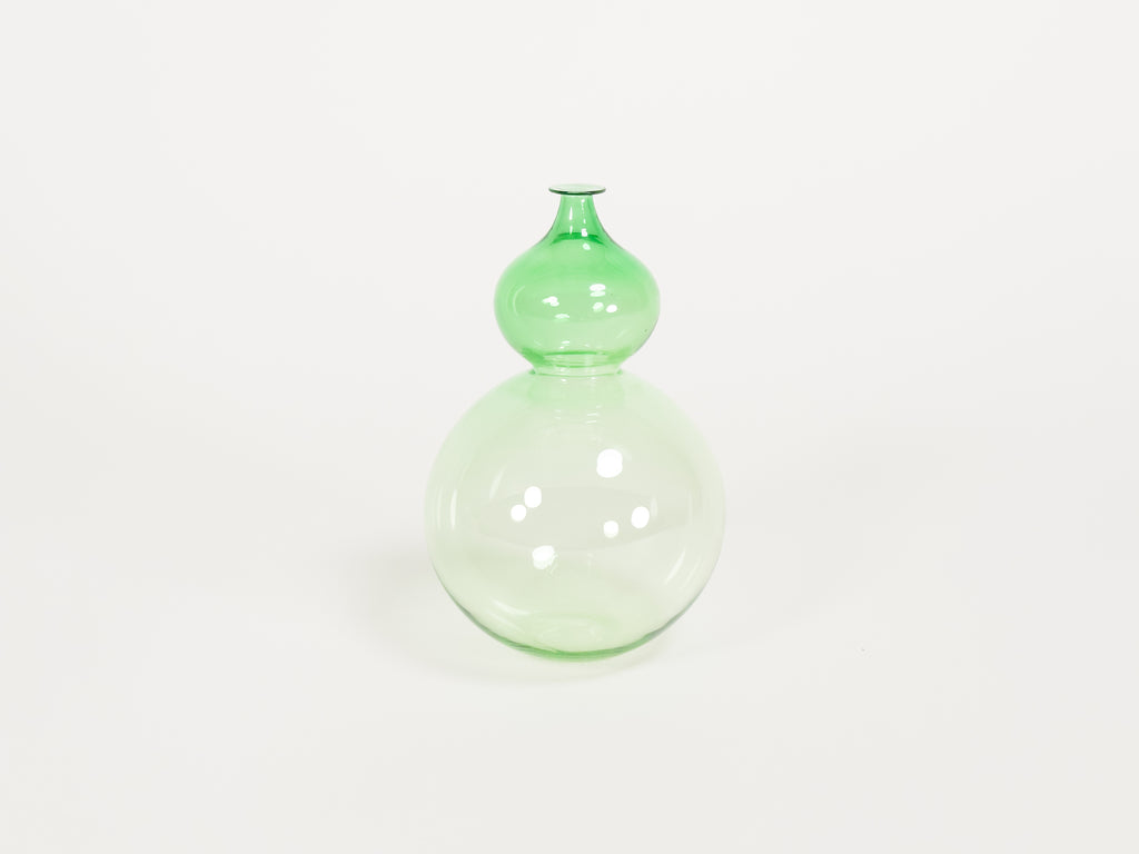 Transparent Green Bubble Vase