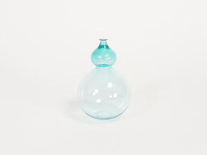 Transparent Teal Bubble Vase