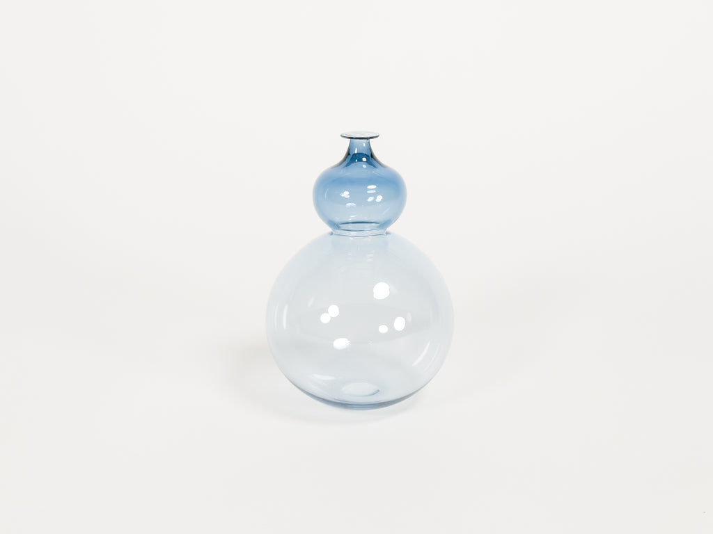 Transparent Blue Bubble Vase