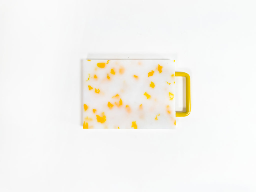 Small Yellow/White Cutting Board