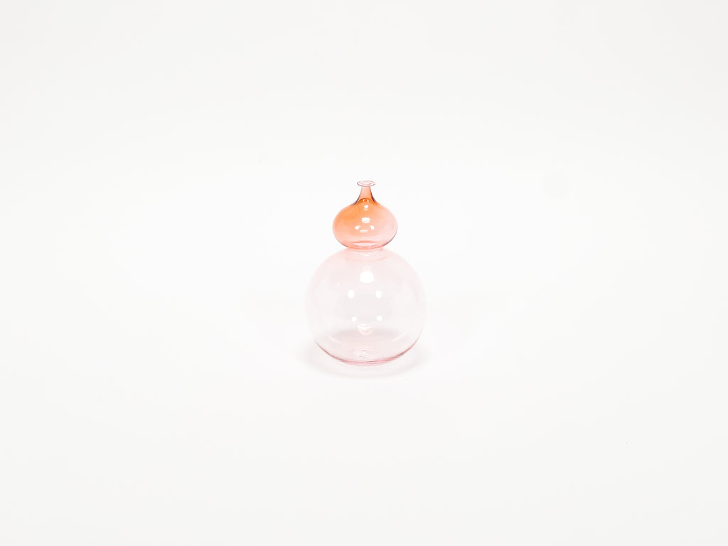 Transparent Pink Bubble Vase