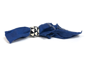 Napkin Ring + Blue Napkin