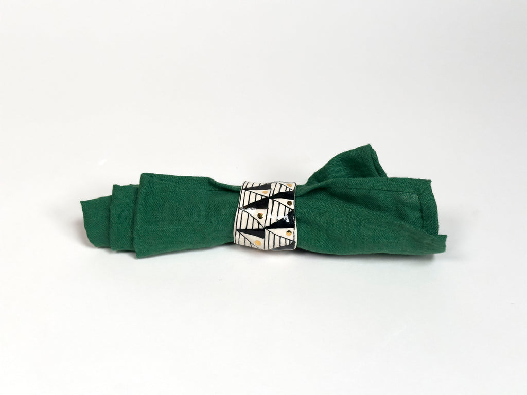 Napkin Ring + Green Napkin