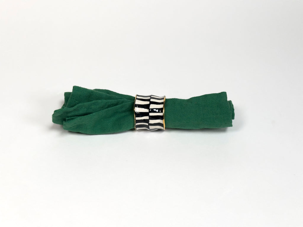 Napkin Ring + Green Napkin