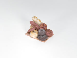 Bread Display on Stone Board Miniature