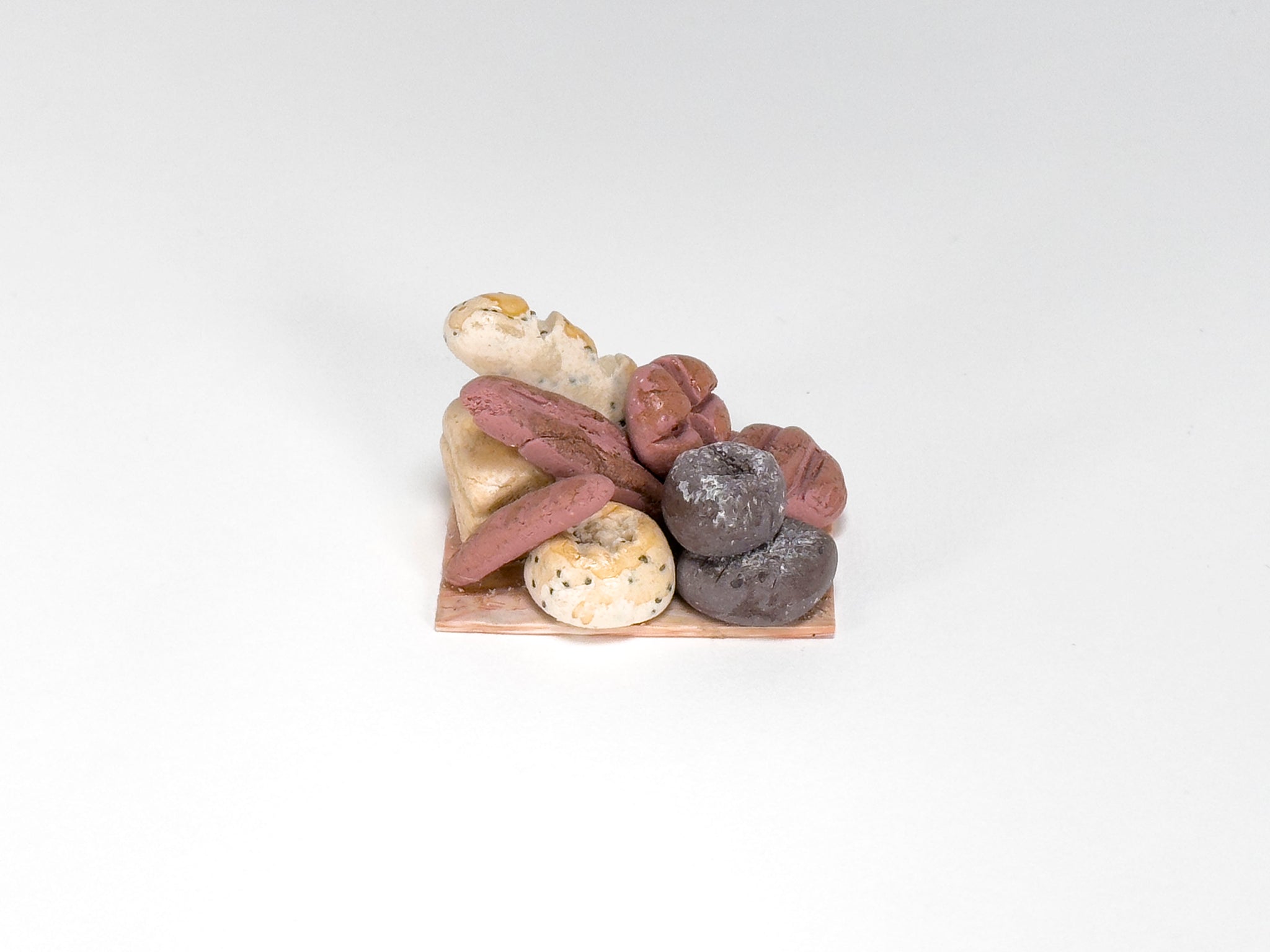 Bread Display on Stone Board Miniature