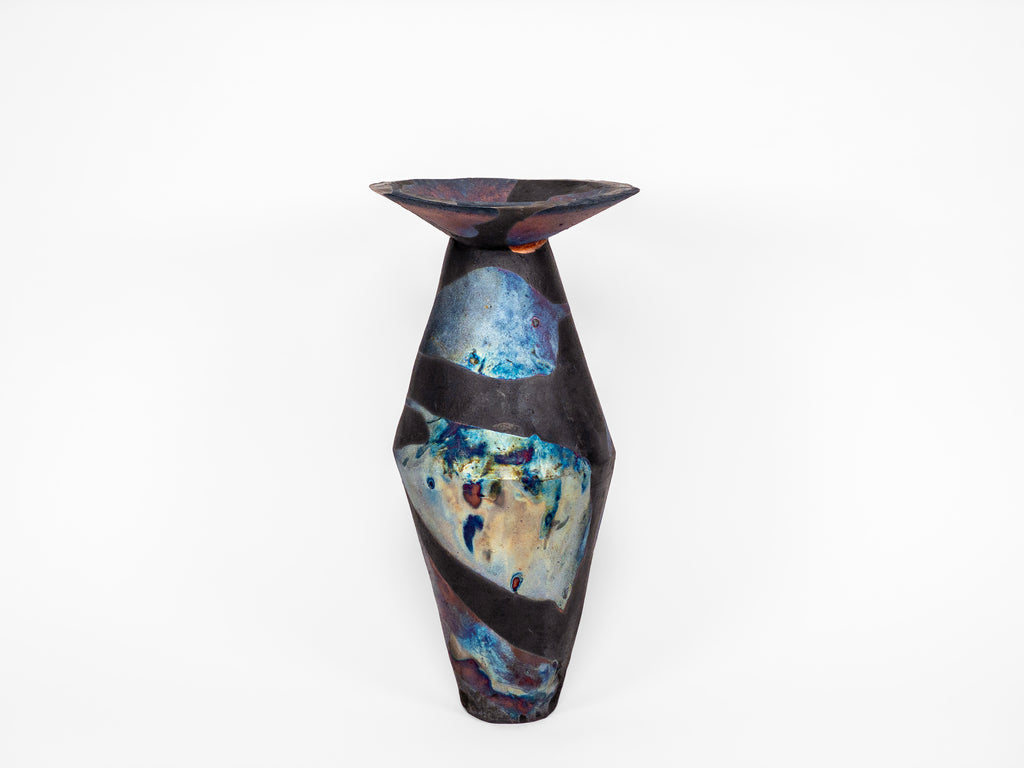 Indigo Raku Vessel III