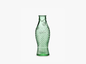 Bottle Green Fish & Fish Carafe