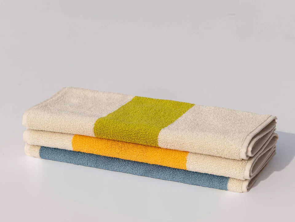 Guest Towel Set - Lime + Sunny Yellow + Sky Blue (Set of 3)