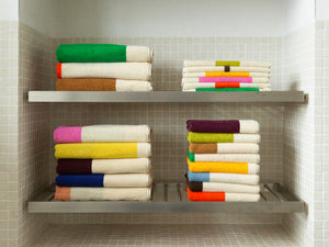 Bath Towel - Pink + Green