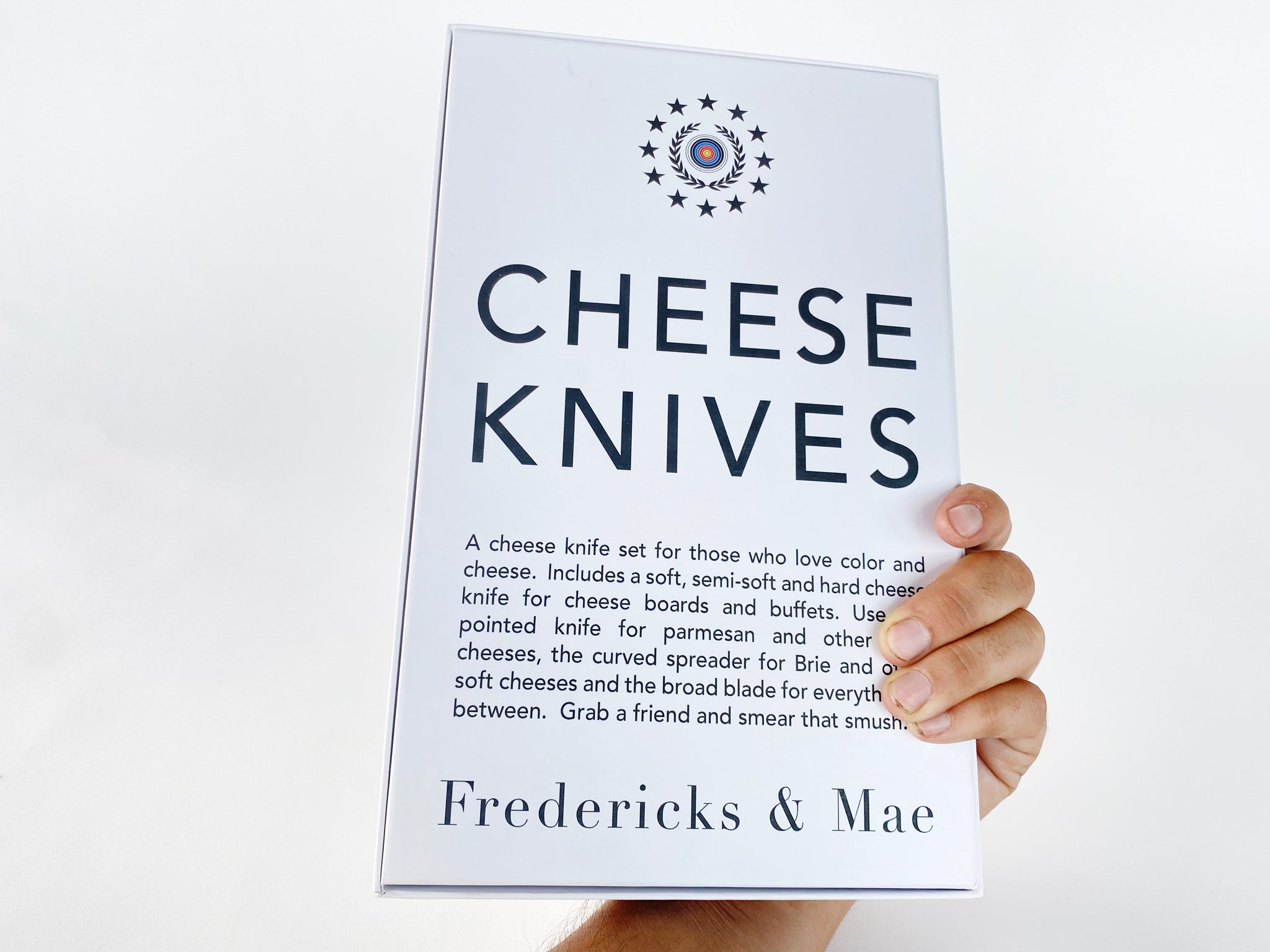 Cheese Knives - White w/ Red/Yellow/Blue