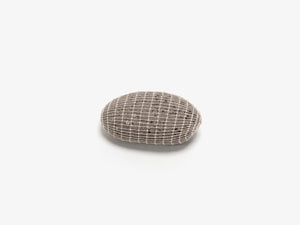 Large Basalt Palmstone With Elongated Weave Grid