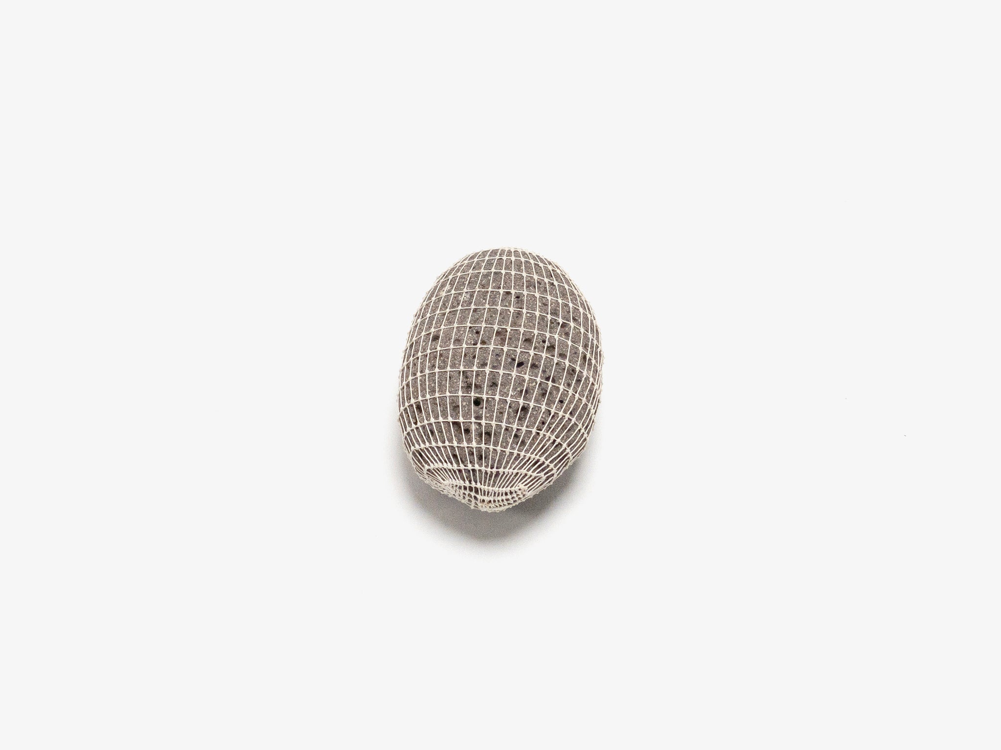 Large Basalt Palmstone With Elongated Weave Grid