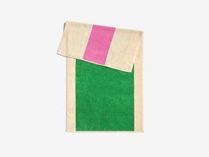 Bath Towel - Pink + Green