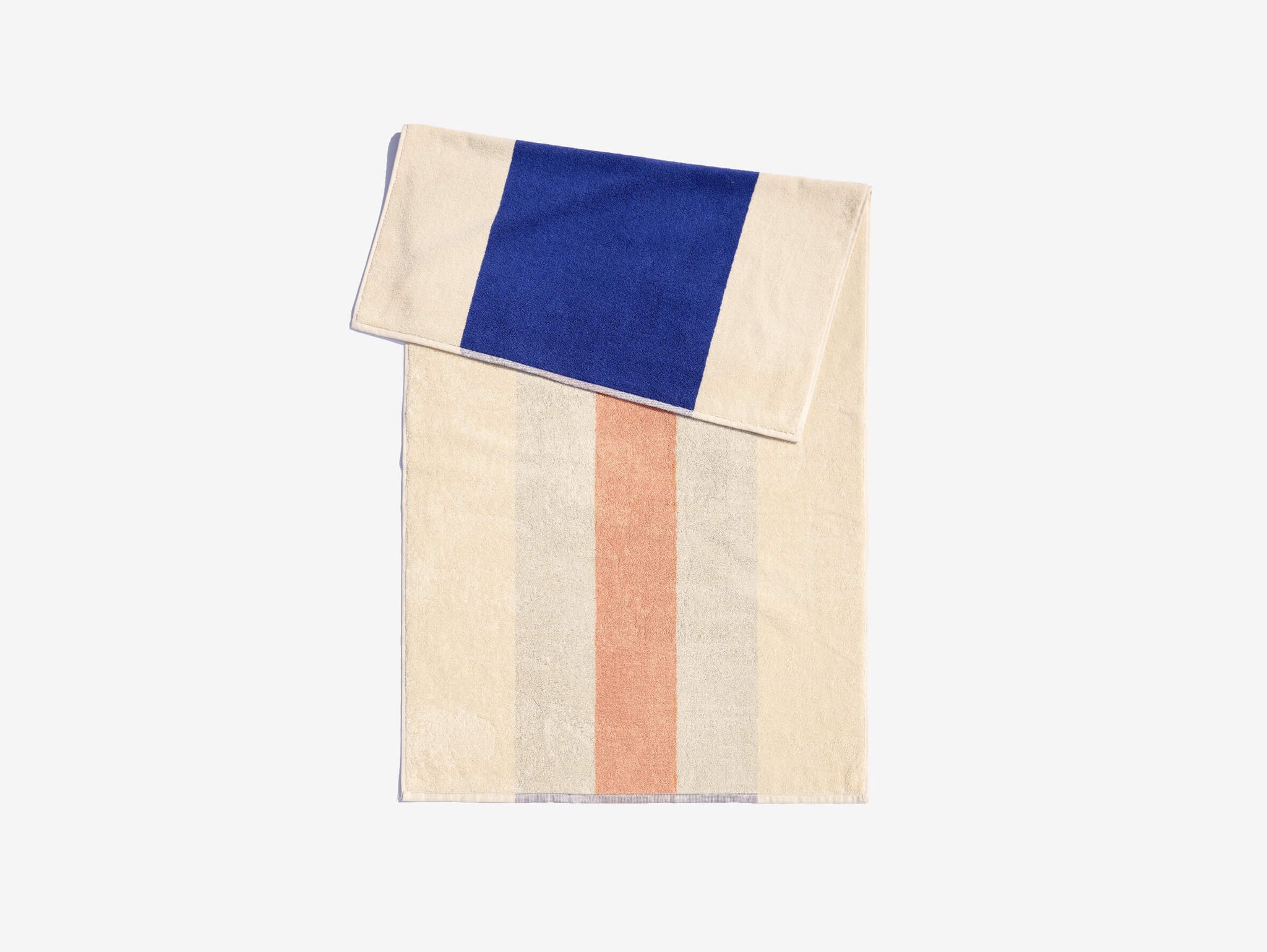 Bath Towel - Royal Blue + Peach