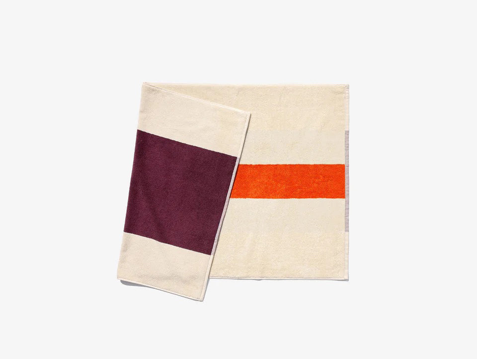 Bath Mat - Bordeaux + Orange