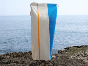 Beach Towel - Aqua, Orange, Purple + Yellow