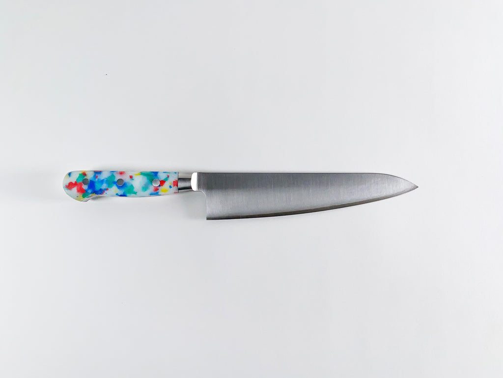 Khun Rikon Paring Knife Fuchsia Pink Rainbow Blade