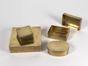 Small Ovular Brass Box