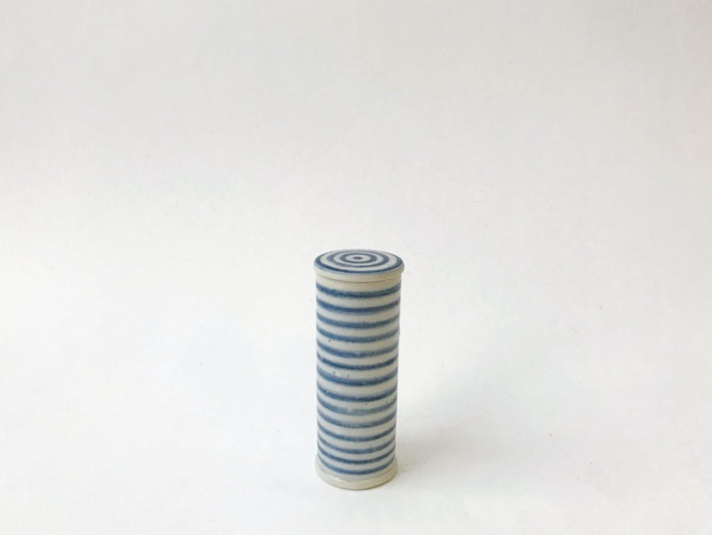 Blue and White Canister