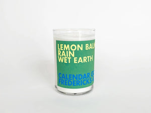 Scented Candle: Lemon Balm, Rain, Wet Earth