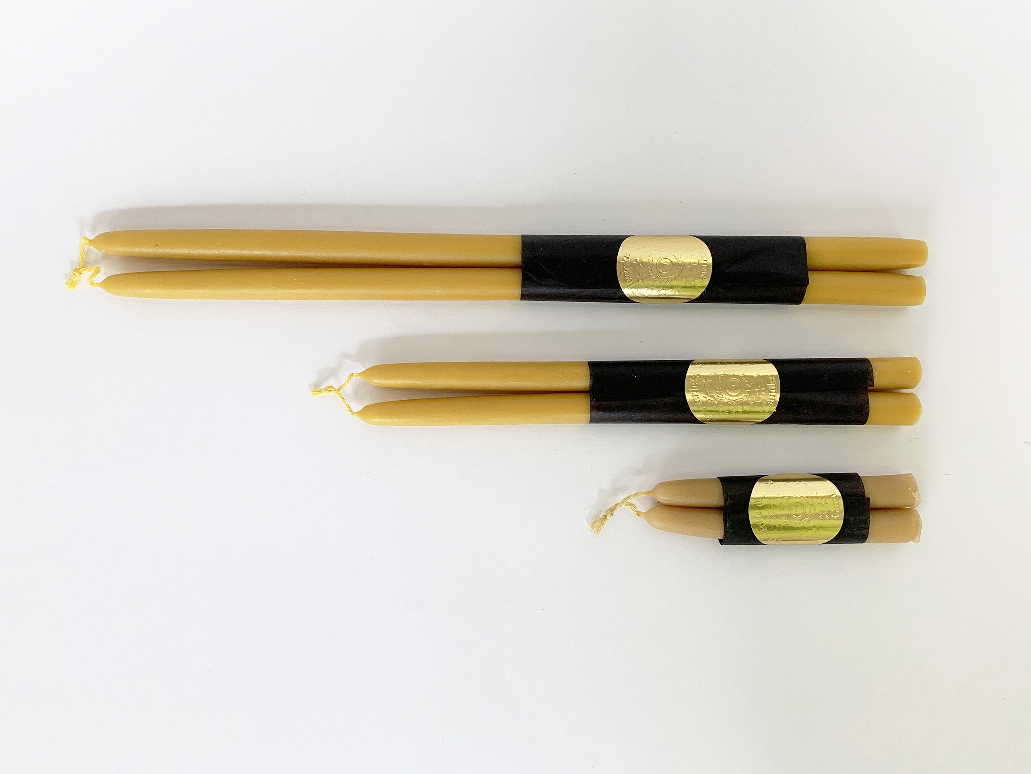 12" Beeswax Tapers