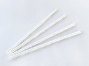 White & Clear Twisted Glass Straws