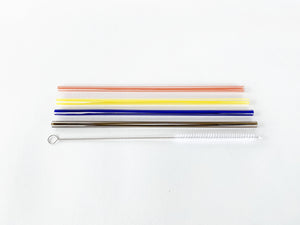 Set of 4 Striped Glass Straws – Fredericks and Mae