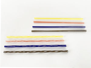 Set of 4 Twisted Glass Straws