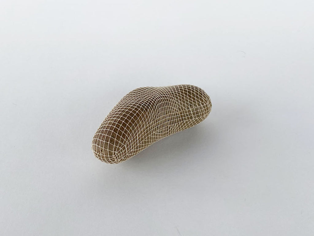 Taupe Boomerang with Tight Grid