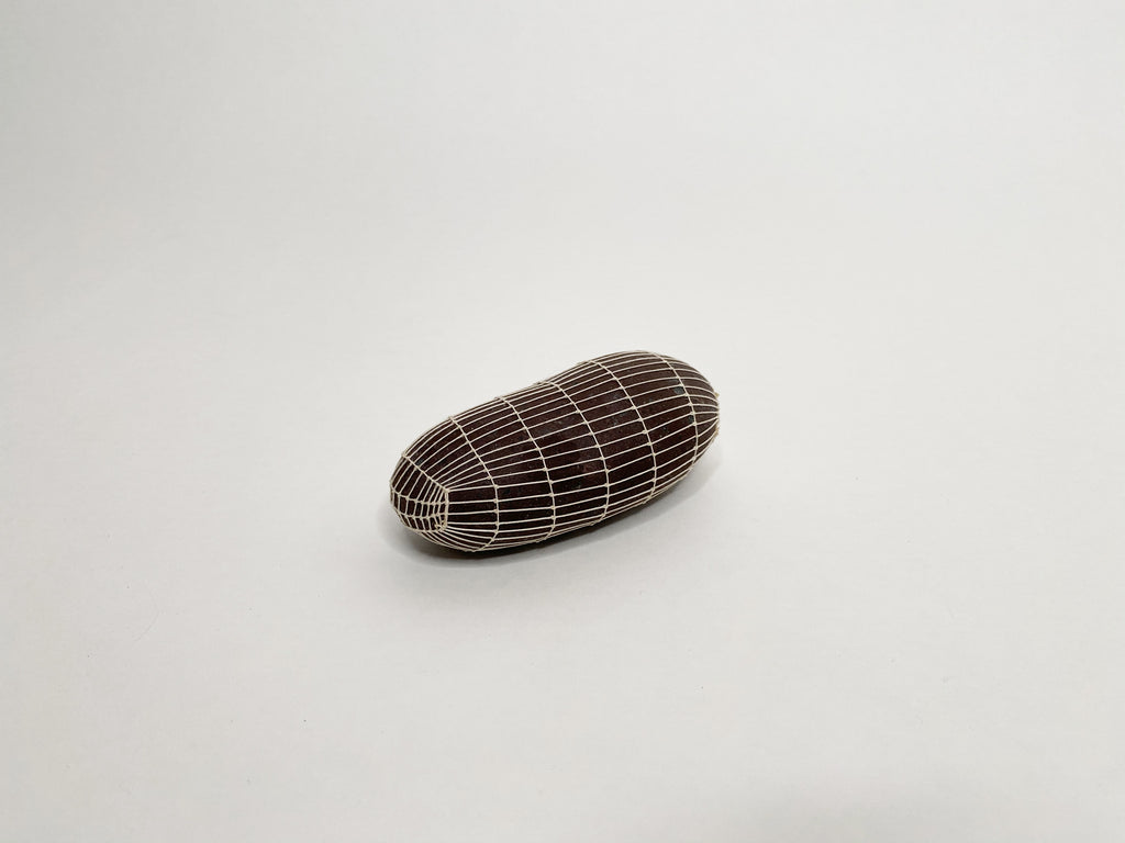 Long Maroon Oval Stone