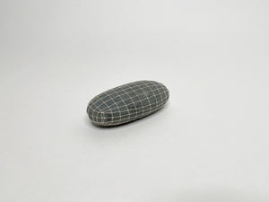 Gray Gridded Oval