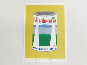 Can of Yanang Leaves Juice Risograph