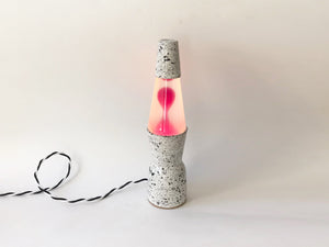 Ceramic Lava Lamp - Pink Goo/B&W Cord